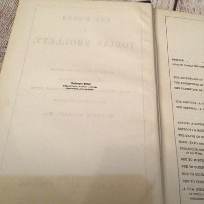 The Works of Tobias Smollett by David Herbert (1887)
