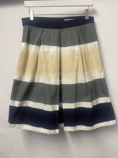 Gerard Darel Striped Cotton A-line Skirt 10