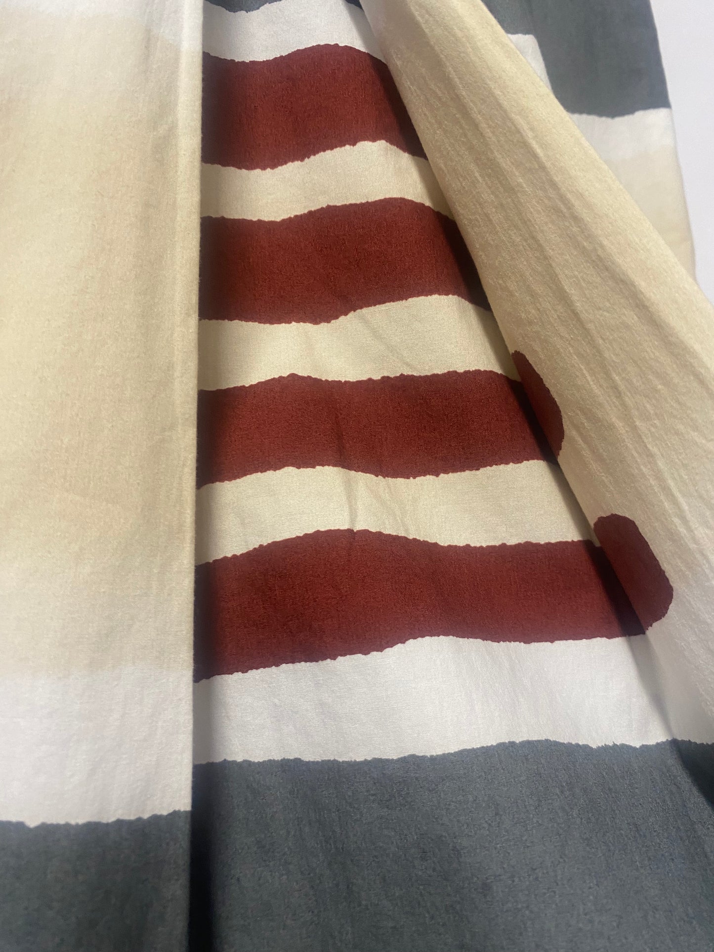 Gerard Darel Striped Cotton A-line Skirt 10