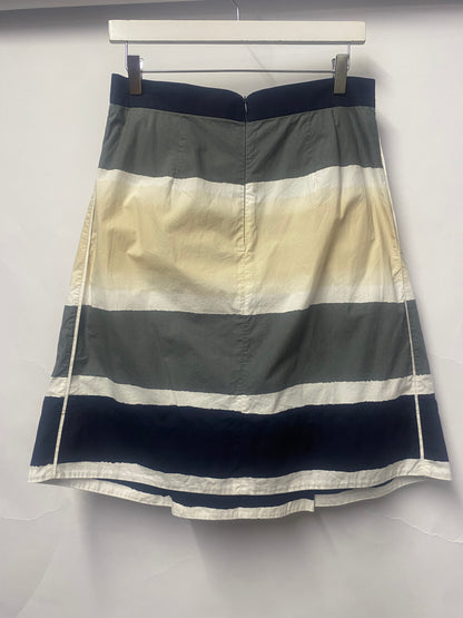 Gerard Darel Striped Cotton A-line Skirt 10