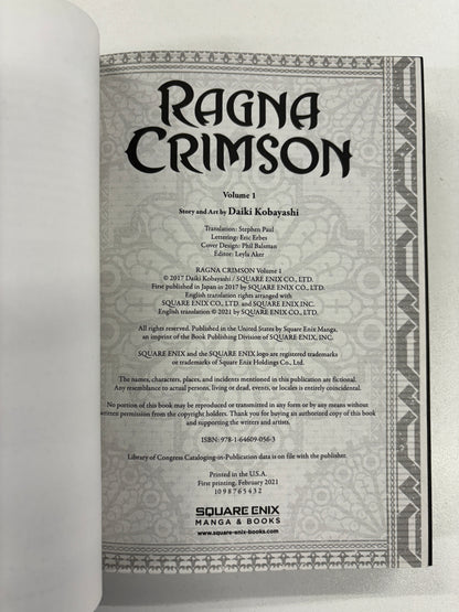 Ragna Crimson Vol.1 & 2, Daiki Kobayashi, Square Enix Manga, English, 2021