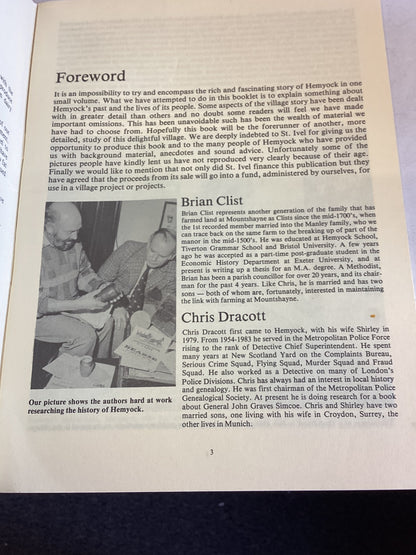 Hemyock A Village History Compiled By Chris Dracott and Brian Clist