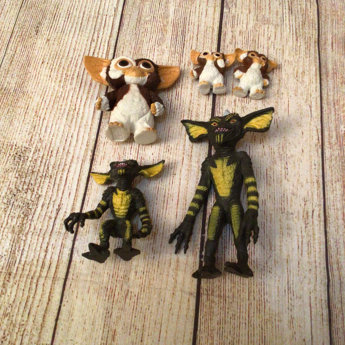 Gremlins Stripe, Gizmo & Mini Figures 1984 LJN, Set of 5 (2-6 inches)