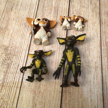 Gremlins Stripe, Gizmo & Mini Figures 1984 LJN, Set of 5 (2-6 inches)