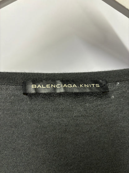 Balenciaga Purple Cashmere V-neck Knit 36