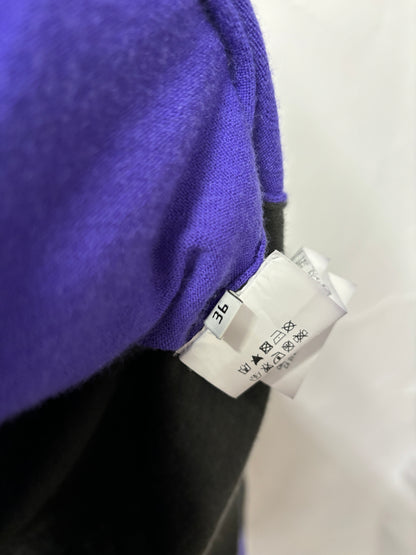 Balenciaga Purple Cashmere V-neck Knit 36