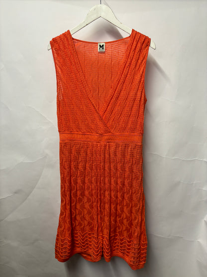 Missoni Coral Cotton V-neck Summer Dress 16