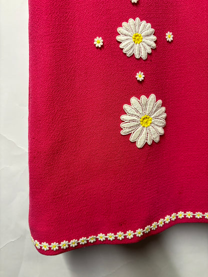 Dolce & Gabbana Kids Pink Wool Flower Dress 5 Years