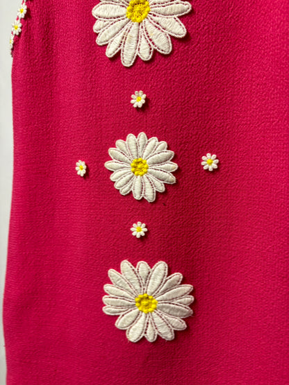 Dolce & Gabbana Kids Pink Wool Flower Dress 5 Years