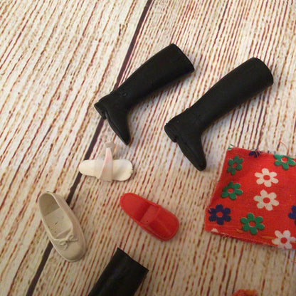 Vintage Caco Doll (maybe) & Miscellaneous Clothes job lot