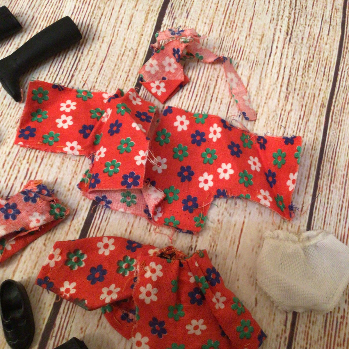 Vintage Caco Doll (maybe) & Miscellaneous Clothes job lot