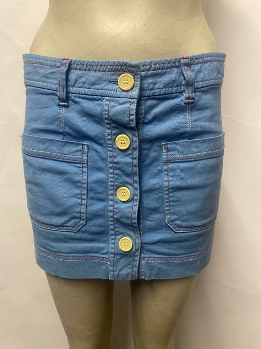 Isabel Marant Etoile Blue Button Down Mini Skirt 36