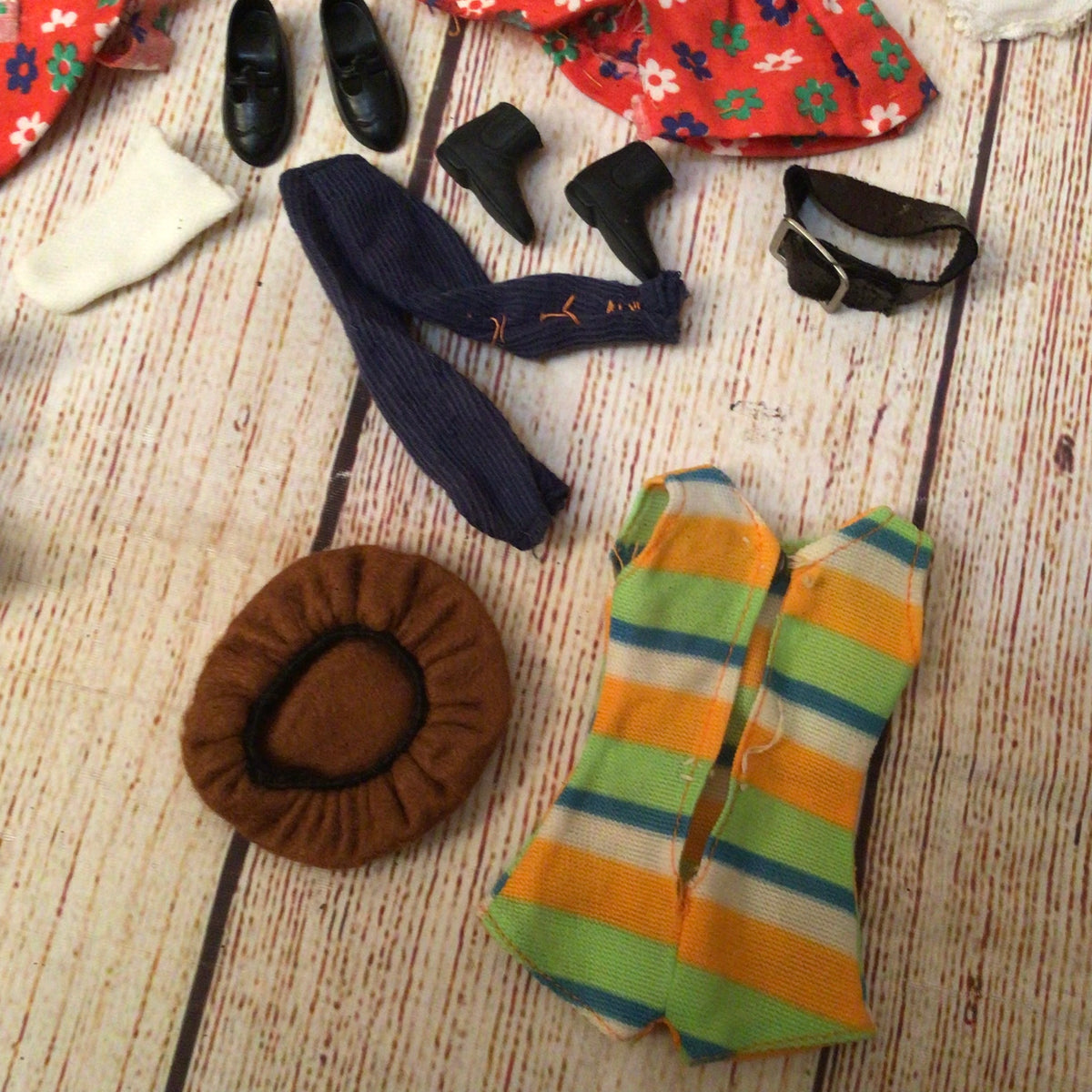 Vintage Caco Doll (maybe) & Miscellaneous Clothes job lot