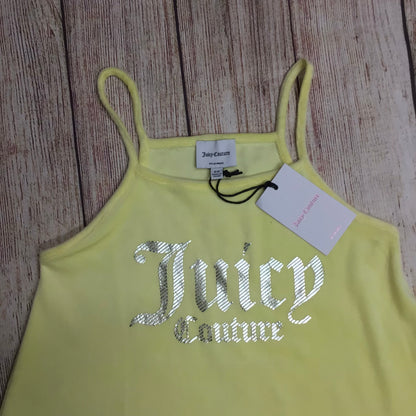 BNWT Juicy Couture Yellow Velour Dress Size 8-9 Yrs