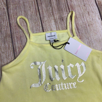 BNWT Juicy Couture Yellow Velour Dress Size 8-9 Yrs