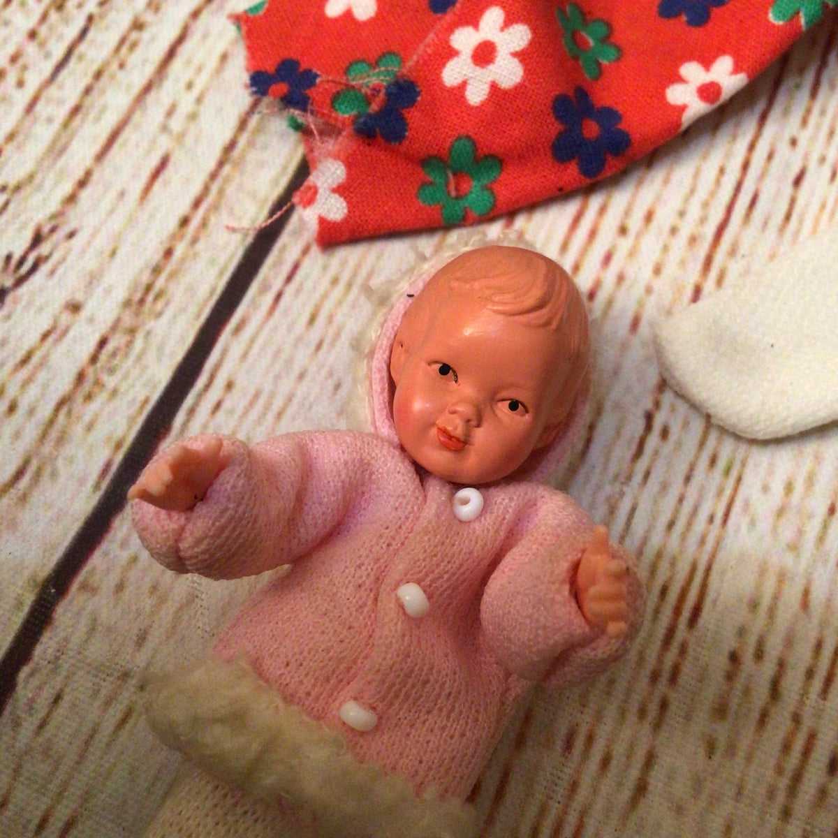 Vintage Caco Doll (maybe) & Miscellaneous Clothes job lot