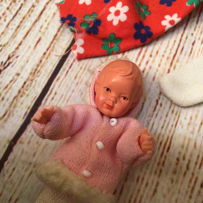Vintage Caco Doll (maybe) & Miscellaneous Clothes job lot