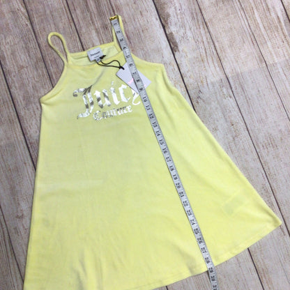 BNWT Juicy Couture Yellow Velour Dress Size 8-9 Yrs