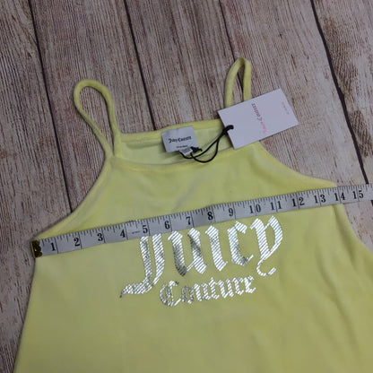 BNWT Juicy Couture Yellow Velour Dress Size 8-9 Yrs