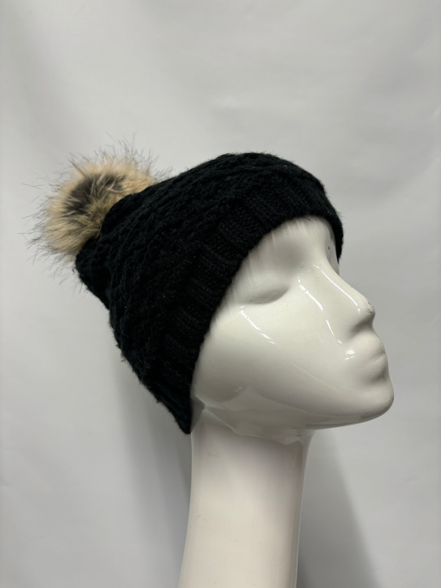 Nevica Black Knitted Bobble Hat OS