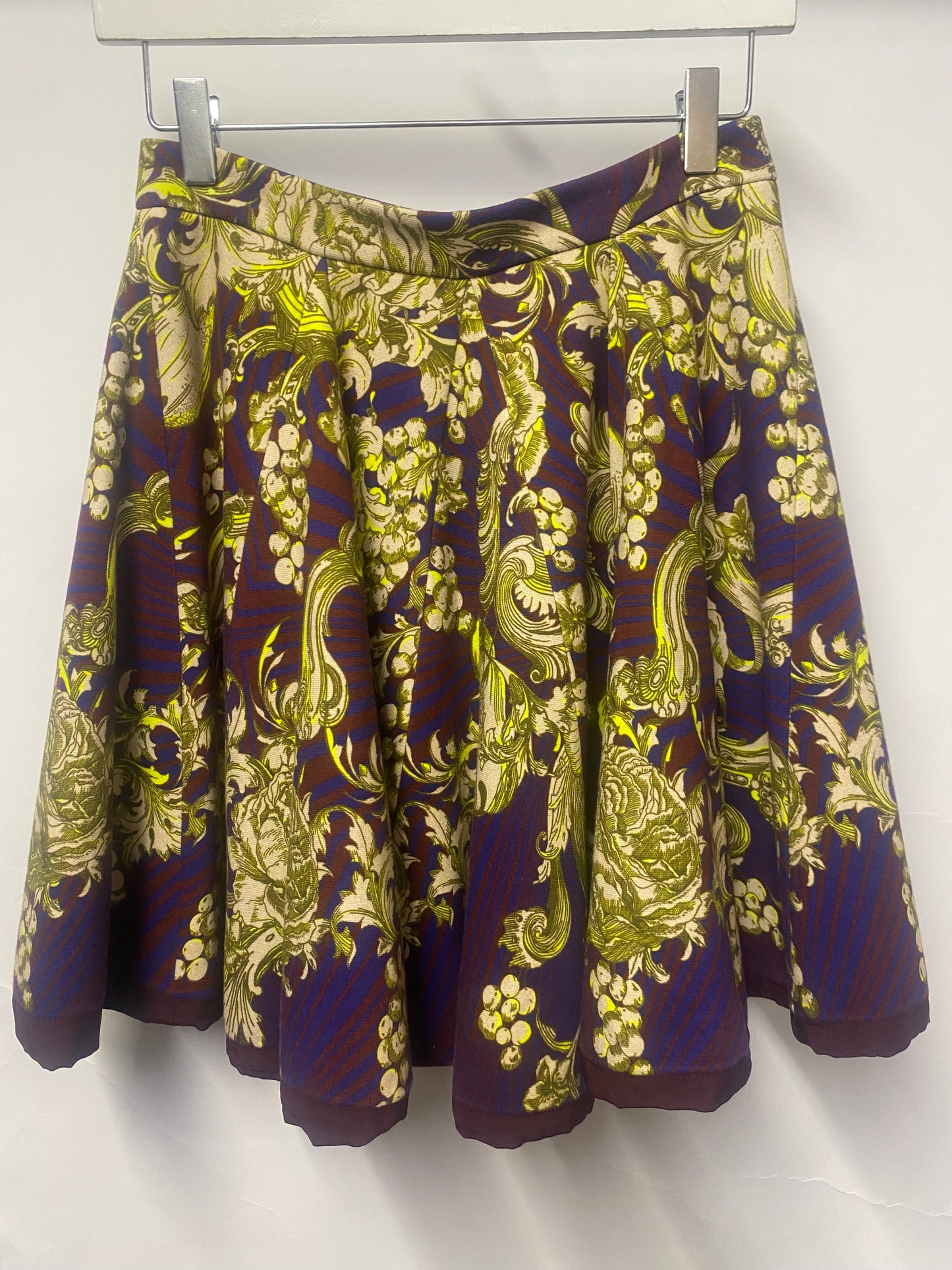 Matthew Williamson Multicolour Paisley Stripe Skate Skirt 8