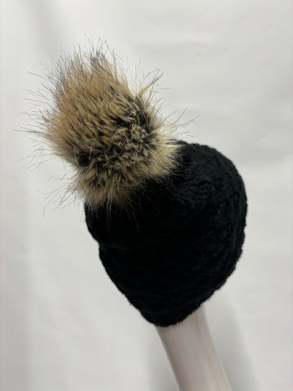 Nevica Black Knitted Bobble Hat OS