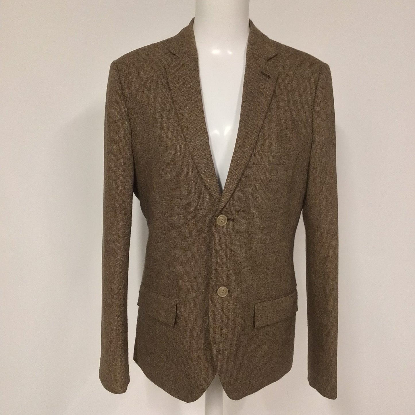 Topman Brown 16% Wool Blazer Jacket Size Ch 40"