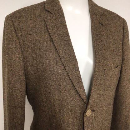 Topman Brown 16% Wool Blazer Jacket Size Ch 40"