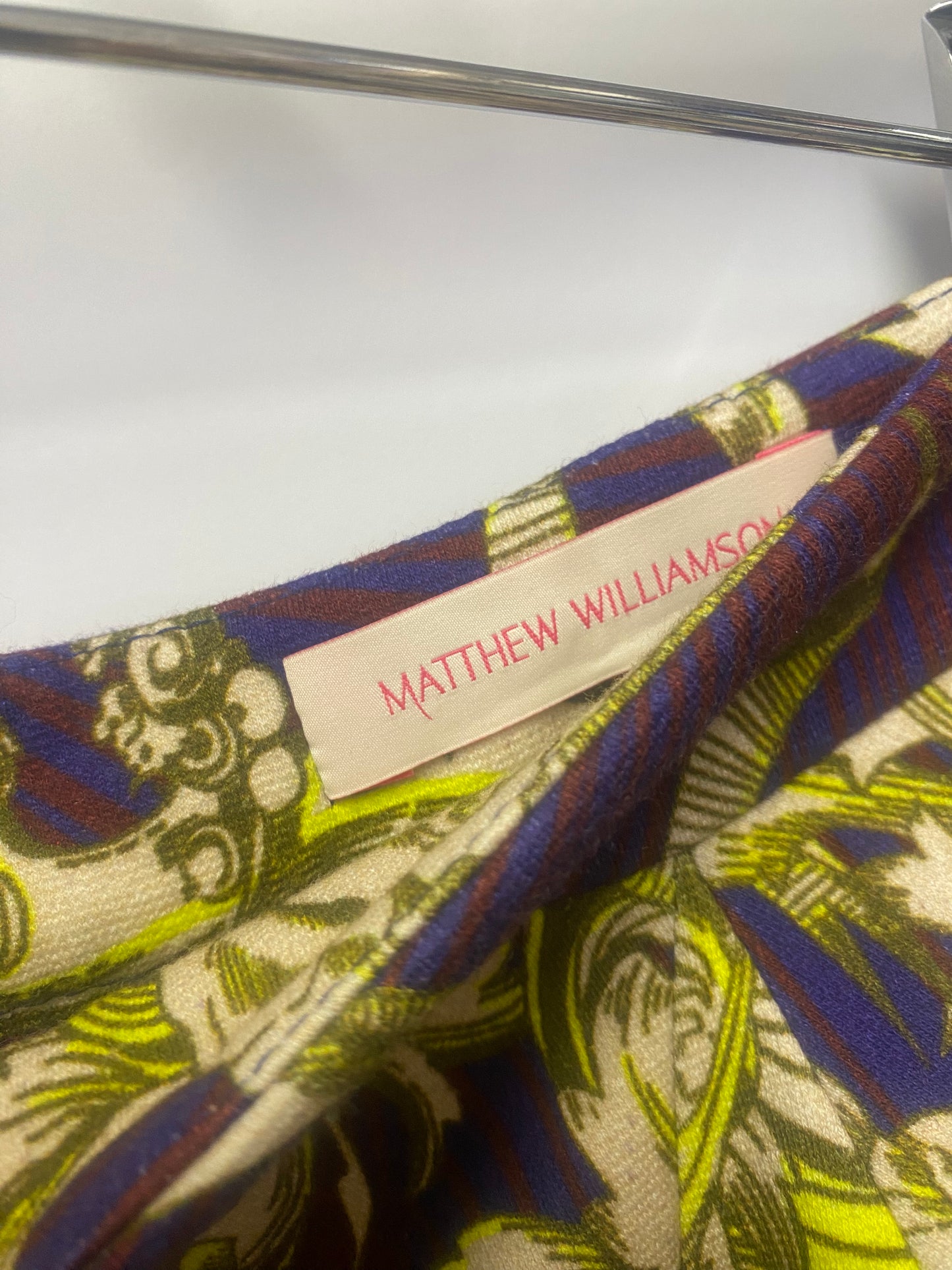 Matthew Williamson Multicolour Paisley Stripe Skate Skirt 8