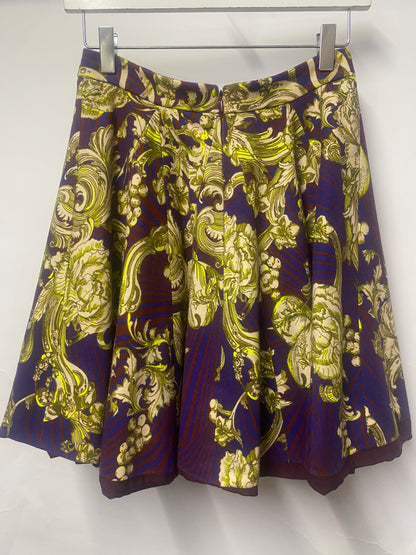 Matthew Williamson Multicolour Paisley Stripe Skate Skirt 8