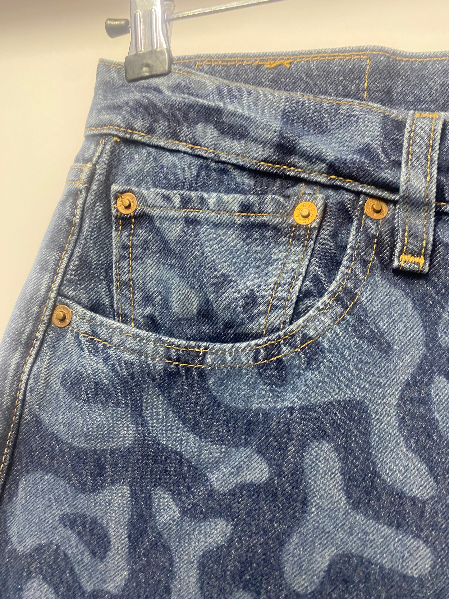 Levi's Blue and Patterned 501 Skate Strong Jeans 33x34