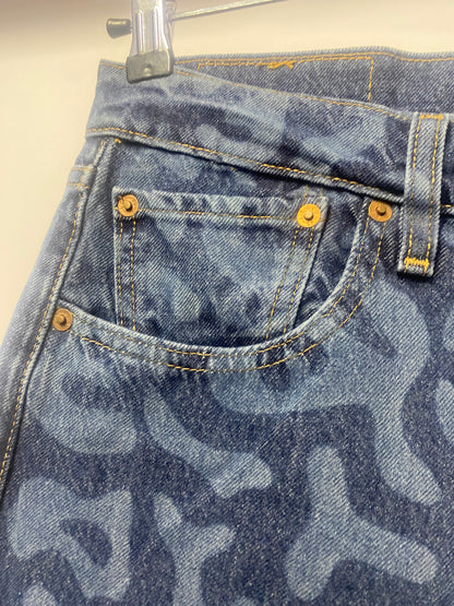 Levi's Blue and Patterned 501 Skate Strong Jeans 33x34