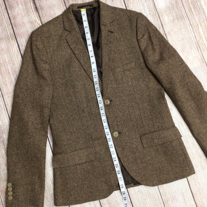 Topman Brown 16% Wool Blazer Jacket Size Ch 40"