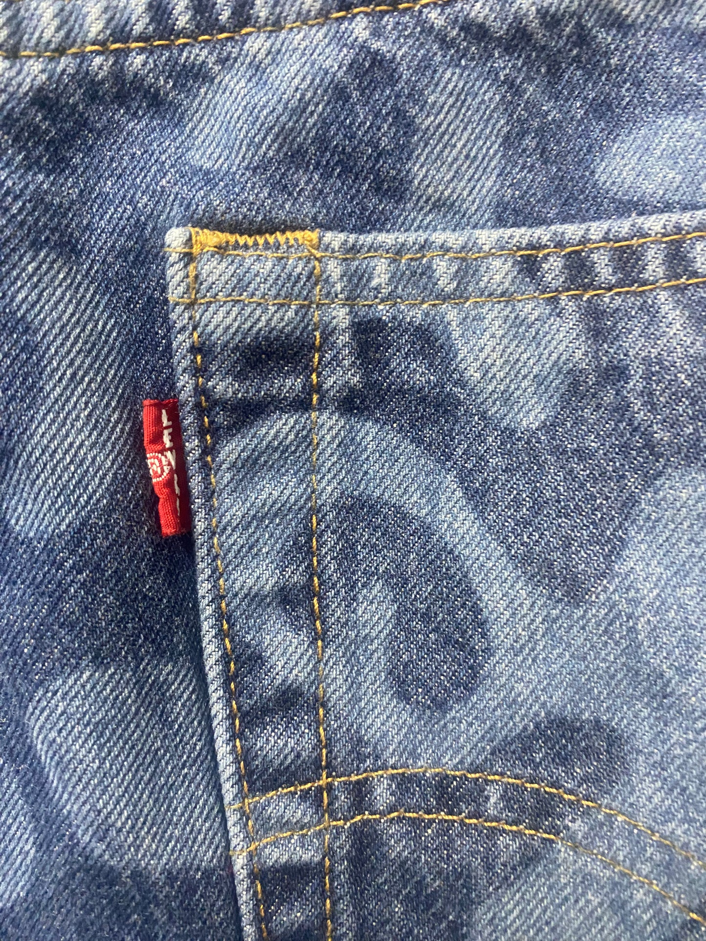 Levi's Blue and Patterned 501 Skate Strong Jeans 33x34