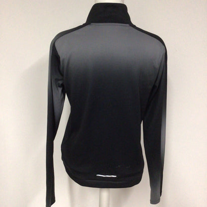 Nike Dri-Fit Black & Grey 1/4 Zip Sports Top w/Thumb Holes Size S