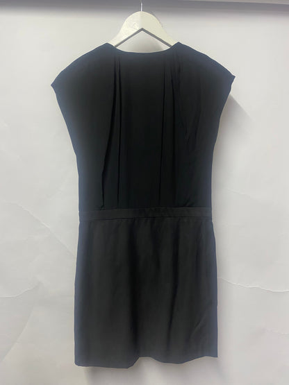 Maje Black Pleated Work Dress XS