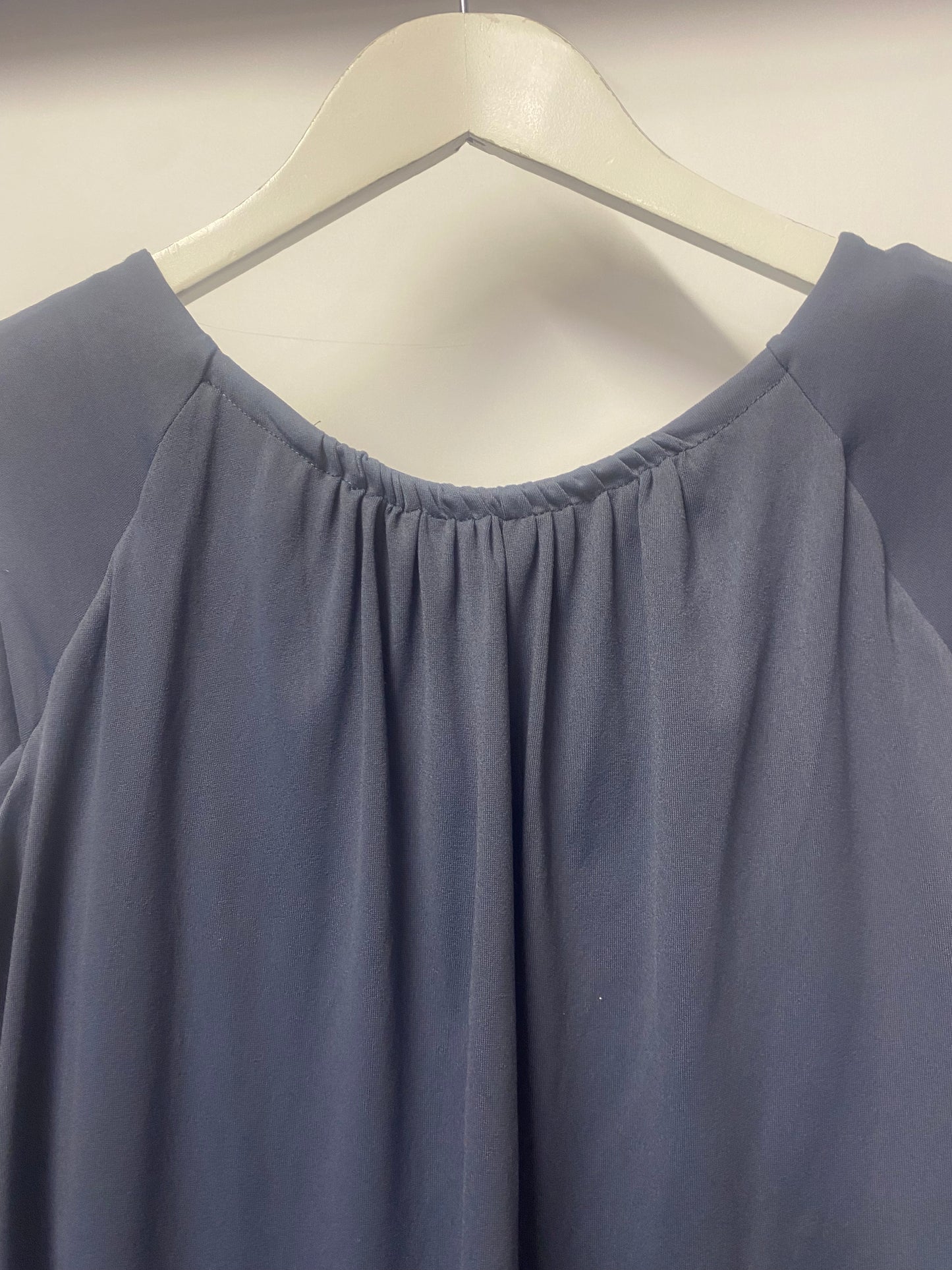 Susana Monaco Blue Draped Ruched Sleeveless Top Medium