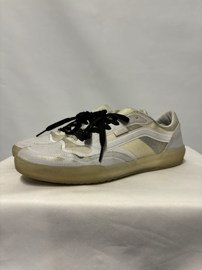 Vans White Ave Leather Pro Trainers 8