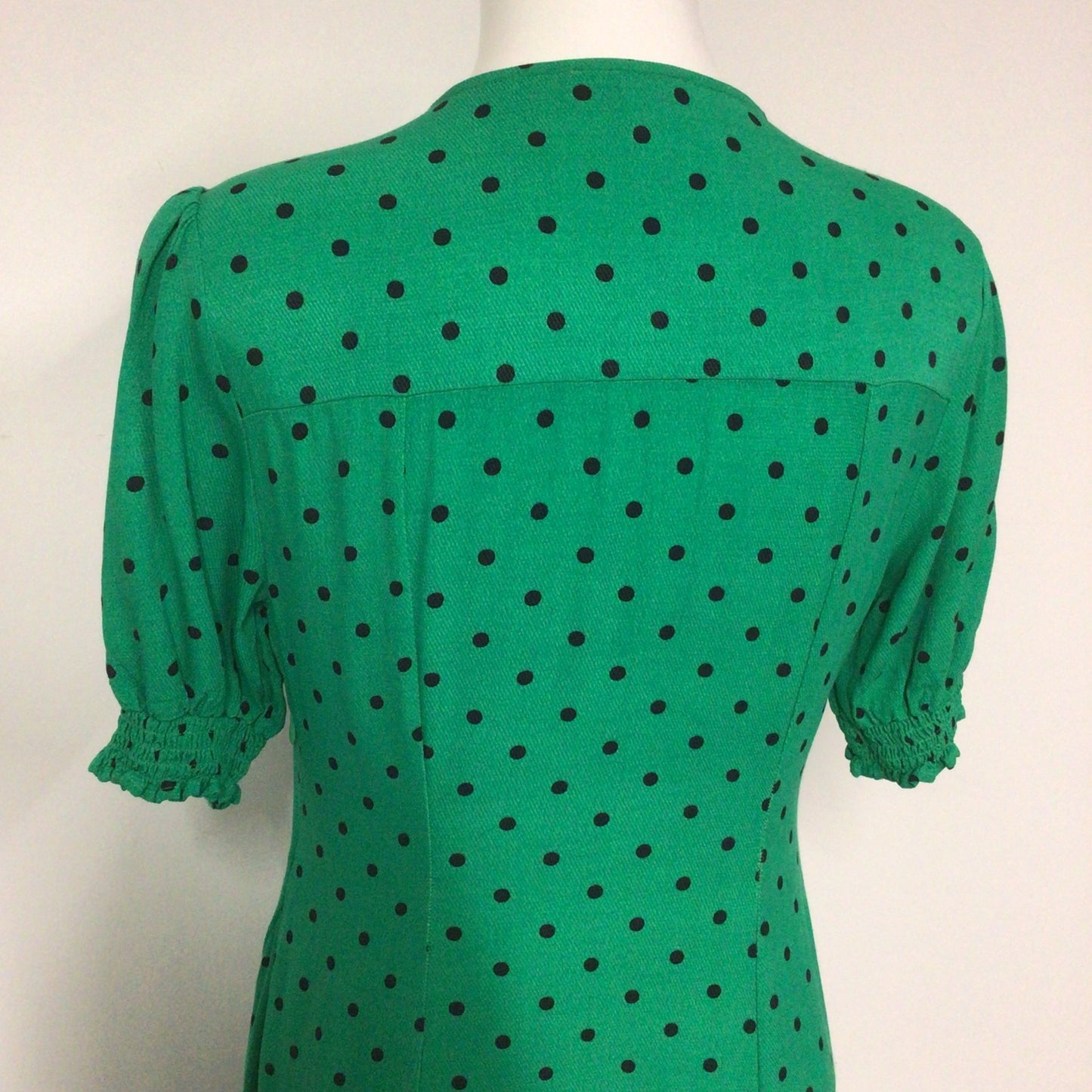 Albaray Green & Black Polka Dot Midi Dress Size 10