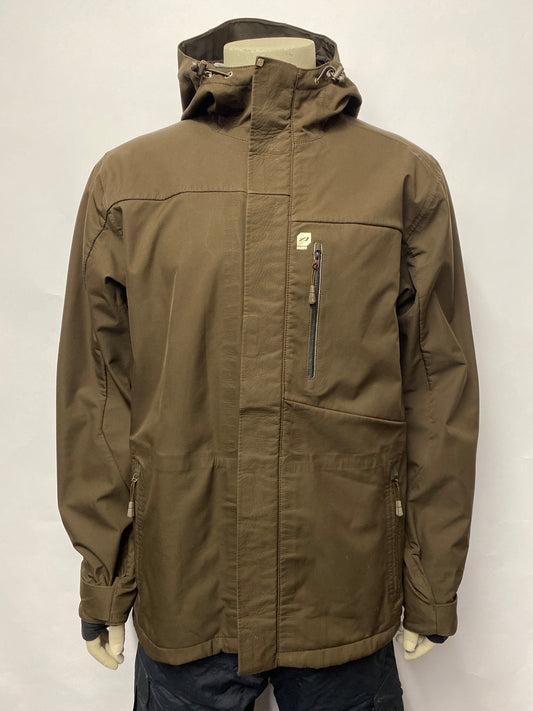ORAGE Brown Technical Fleece Lined Ski Jacket with Hood Large
