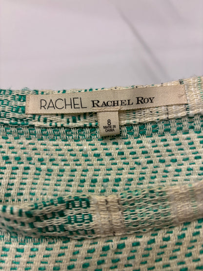 Rachel Roy Green and White Skirt and Blazer Suit 8/10