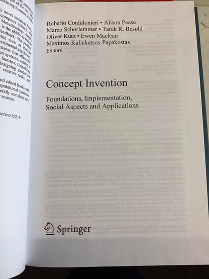 Concept Invention Foundations Implementation Social Aspects and Applications
