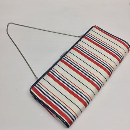 Dune Red, White, Blue Striped Court Heels Size 3 UK w/Matching Clutch Bag