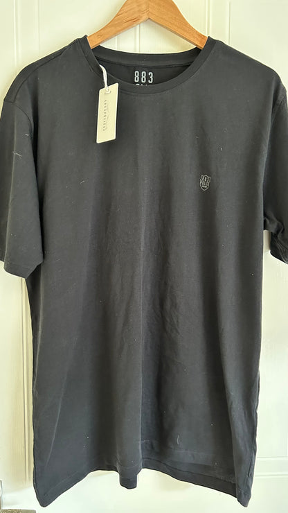 Mens Black Police T Shirt, XL BNWT