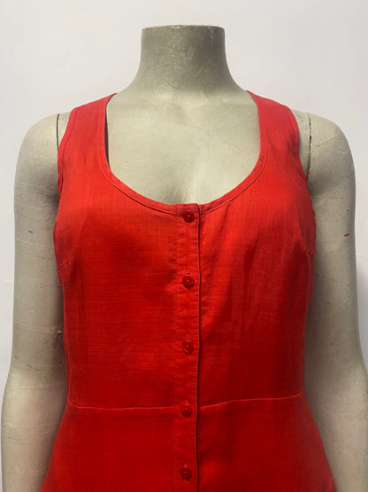 Georges Rech Red Cotton A-line Summer Dress 8/36