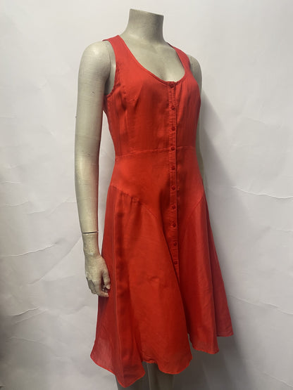 Georges Rech Red Cotton A-line Summer Dress 8/36