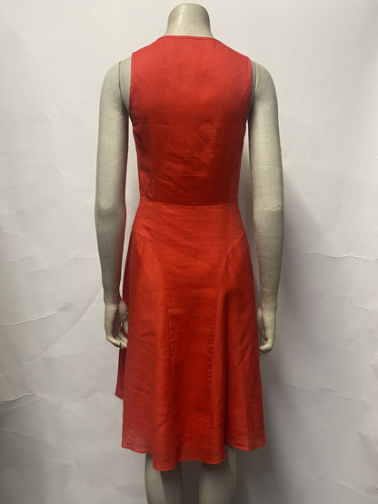 Georges Rech Red Cotton A-line Summer Dress 8/36