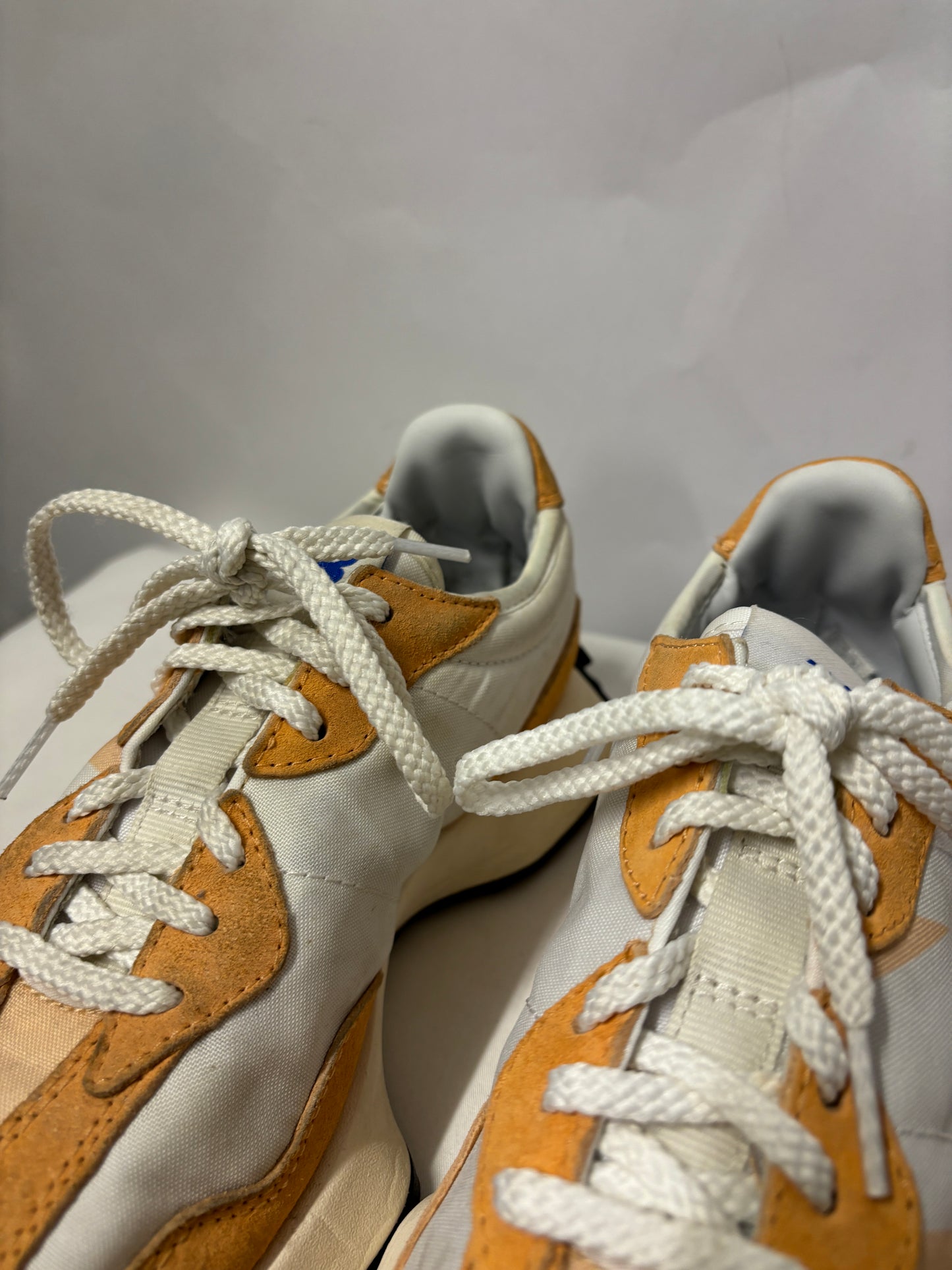 New Balance 327 Peach Sand Orange Lace Up Trainers 3.5