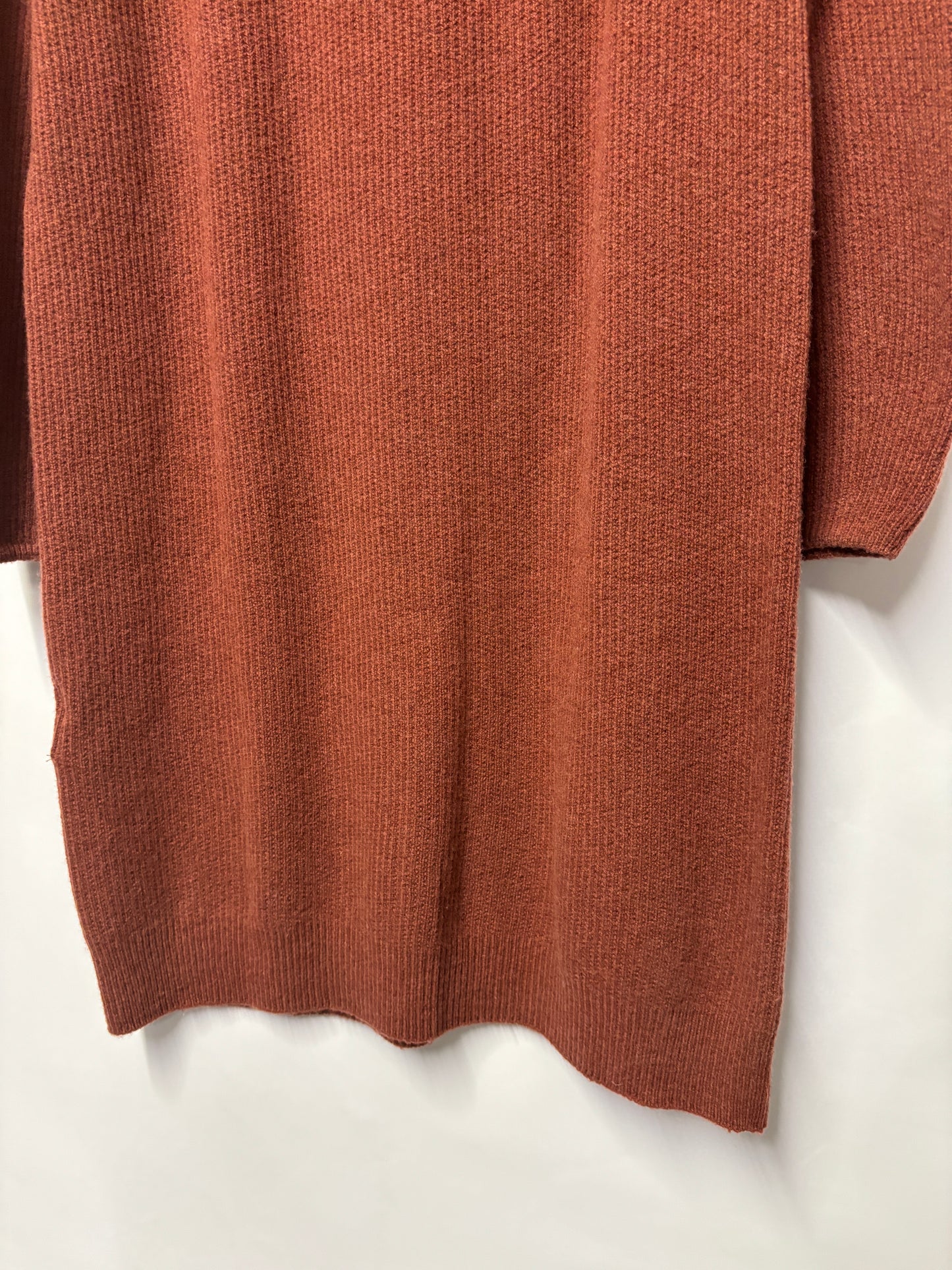 Uniqlo Orange Rust Wool Knit Balloon Dress Medium BNWT