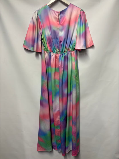 Twisted Wunder Multicolour Tie-Dye Occasion Maxi Dress 12 BNWT